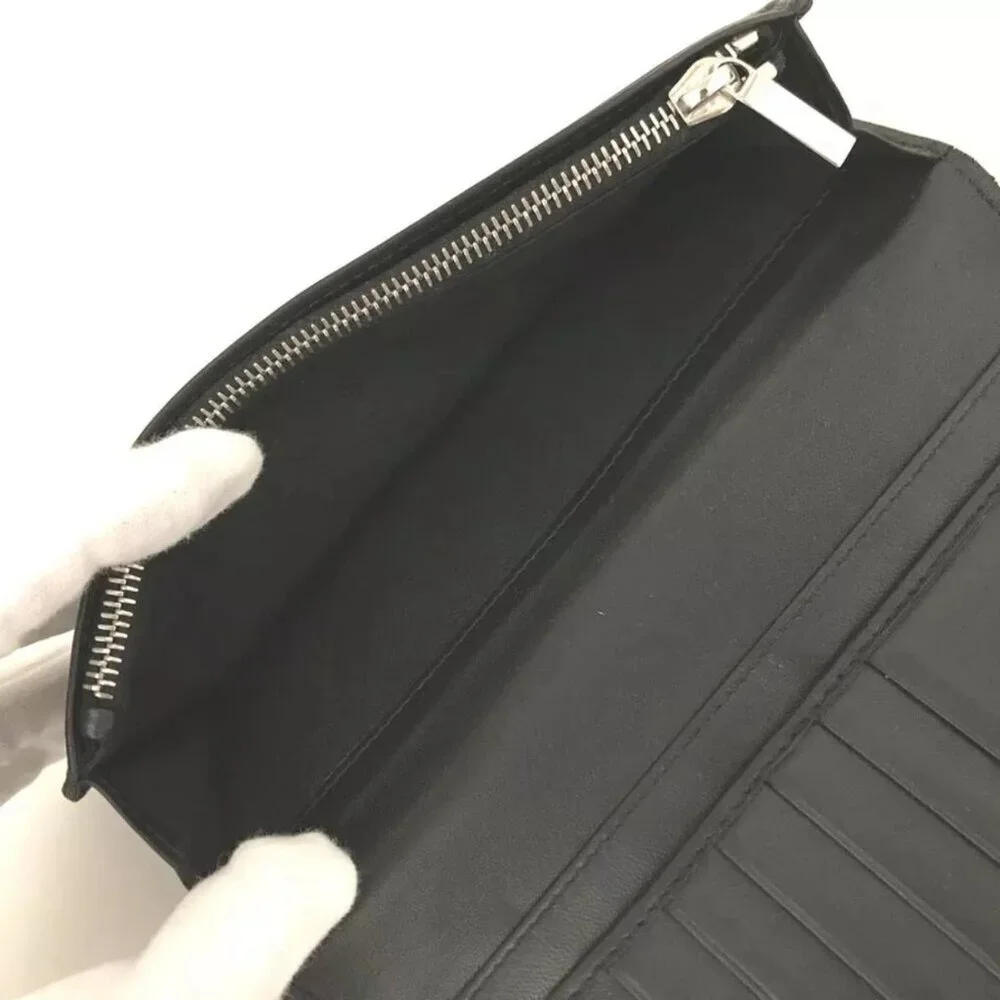 $1495 Authentic DIOR by CHRISTIAN DIOR Made in ITALY Unisex Black Leather Wallet